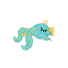 Children's cartoon princess mermaid super cute animal fabric kids hair clip for baby girls