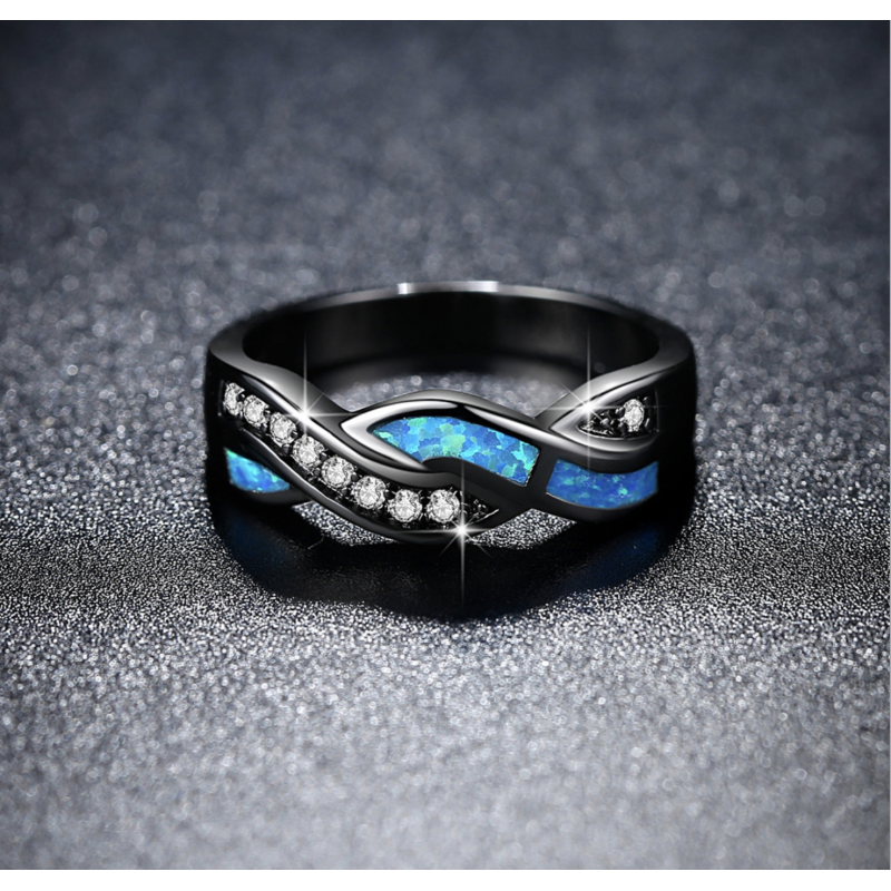 High quality Paris fashion accessories stainless steel jewelry opal ring High quality Paris fashion accessories stainless steel jewelry opal ring