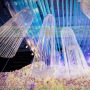 OEM different colors suspended ceiling hanging metal yarn home wedding decoration