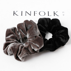 Custom wholesale soft wristband elastic traceless velvet hair ties