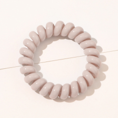 Wholesale Cheap Multi-color Curly Cord Coil Elastic Telephone Wire Hair Tie