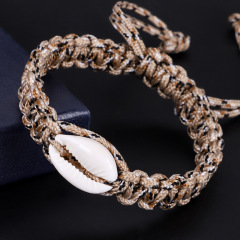 2020 new trendy fashion summer women or men shell rope woven bracelets