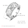 Wholesale fashion jewelry zircon crystal rhinestone clover engagement ring Wholesale fashion jewelry zircon crystal rhinestone clover engagement ring