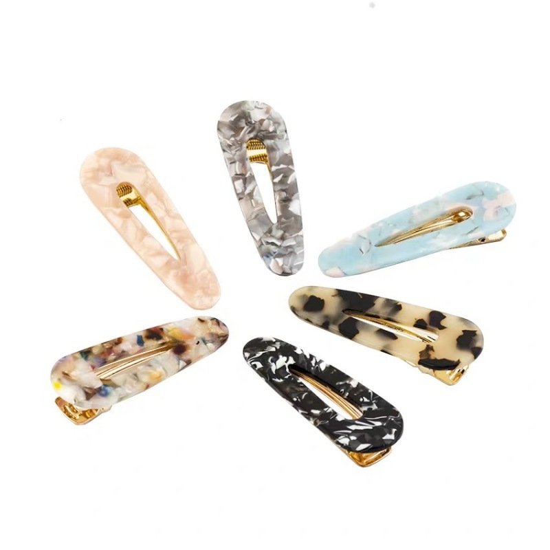 12pcs Headwear Styling Tools Hollow Geometric Acrylic Resin women Hair Clip