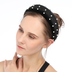 2020 fashion baroque girls satin jeweled turban headbands for women pearl knot headband 2020 fashion baroque girls satin jeweled turban headbands for women pearl knot headband