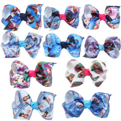 Elsa princess baby kids scrunchies with bows hair clips for girls hair accessories