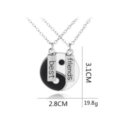 wish Amazon best fashion women mens chain best friend necklace set