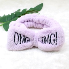 2020 new arrivals cute face wash elastic bow band cabelo hairband for girls