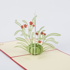 amazon custom christmas flower floral wedding valentine pop-up 3d card pop up card for gift