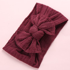 Hot Sale Toddler Girl Nylon Elastics Super Soft Wide Hair Bows baby headbands for Infant