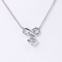 Hot 925 Sterling Silver Infinity Symbol moissanite 14k gold diamond necklace Hot 925 Sterling Silver Infinity Symbol moissanite 14k gold diamond necklace