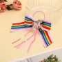 Rainbow bling unicorn glitter fabric for hair bow kids elastic hair tie