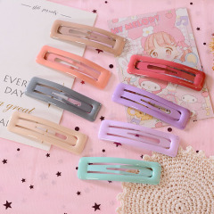 Cheap ins candy color geometric hair clip pu clip in hair extensions
