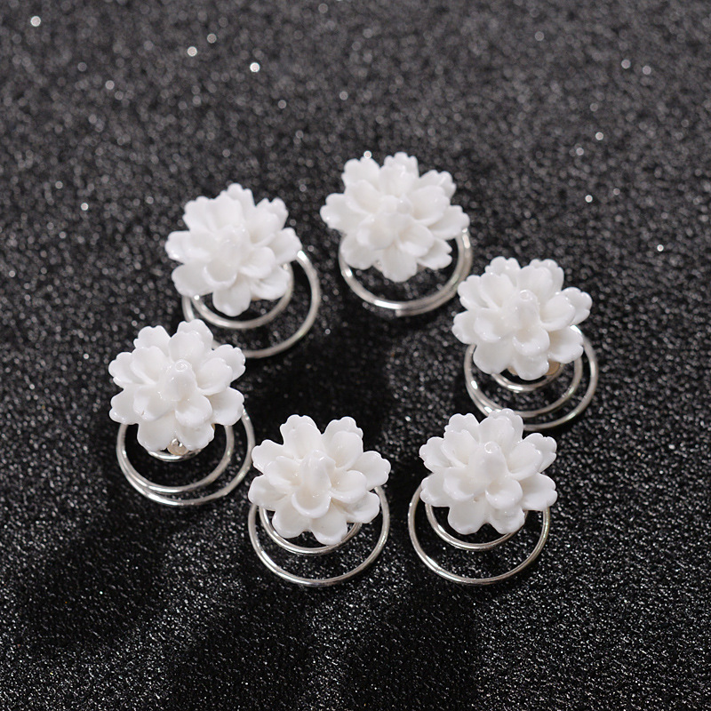 2019 Fashion vintage women show party pearl Twisted Crystal wedding bride spin hair pin