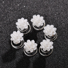 2019 Fashion vintage women show party pearl Twisted Crystal wedding bride spin hair pin