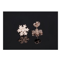 2020 design custom jewelry for women snowflake earnings stainless steel necklace