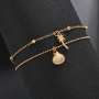 Bali jewelry coconut shell gold jewelry beach ankle bracelet anklet chains sets for women