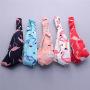 Women Bohemia Makeup Head Wrap flamingo Printing Cross Knot hairband Women Bohemia Makeup Head Wrap flamingo Printing Cross Knot hairband