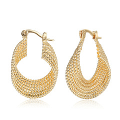 China manufacturer personality female copper alloy hoop earring accessories