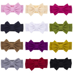 2019 Alice baby multi colorful fluffy elastic bow knot hairband girls hair accessories