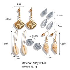2020 wholesale summer fashion jewelry girls shell earrings sets for women