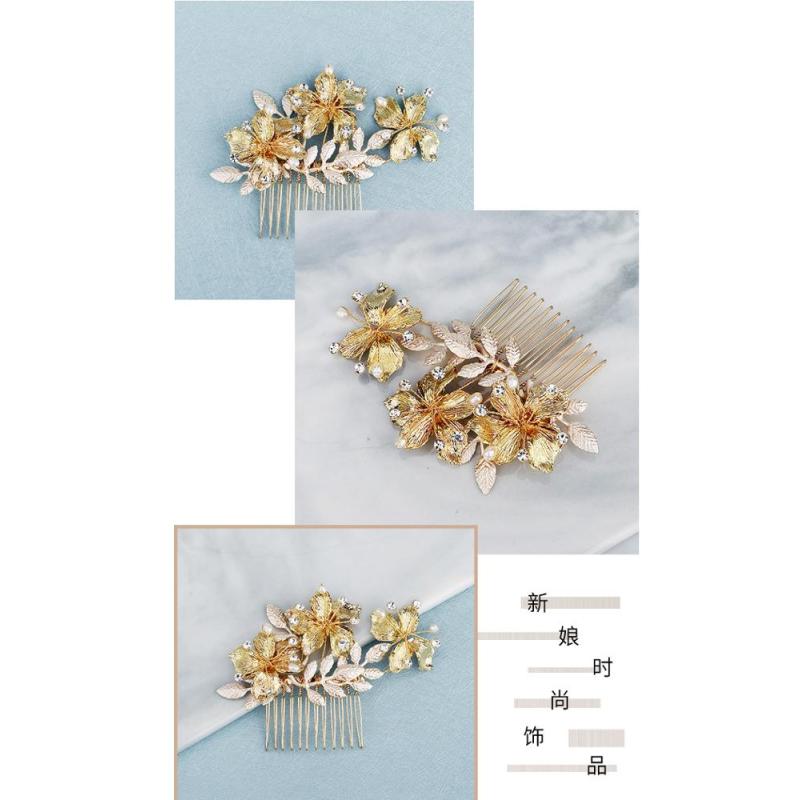 amazon new Luxury fancy custom Gold handmade Crystal Bridal wedding hair comb amazon new Luxury fancy custom Gold handmade Crystal Bridal wedding hair comb