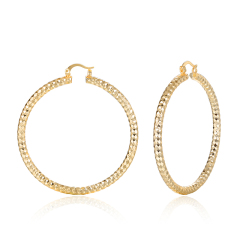 wholesale fashion 18K gold plated circle copper women hoop minimalist earrings wholesale fashion 18K gold plated circle copper women hoop minimalist earrings