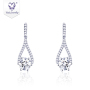 New Elegant Dangle 18k rose gold silver jewelry Moissanite diamond stud earring New Elegant Dangle 18k rose gold silver jewelry Moissanite diamond stud earring