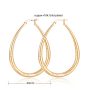 Wholesale fashion elegant temperament 18k gold plated drop shape copper ladies earring Wholesale fashion elegant temperament 18k gold plated drop shape copper ladies earring