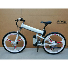 factory supply 24/26 inch speed double disc brake folding mountain bike electric bicycle