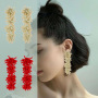 New style fashion folk-custom alloy benads long handmade earrings for women New style fashion folk-custom alloy benads long handmade earrings for women
