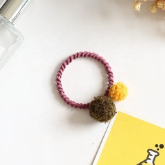 2020 New design autumn and winter cute hair ropes ball elastic hair tie for kids