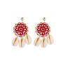 New Design Bohemian Handmade Flower Round Dreamcatcher Shell Earrings for Women New Design Bohemian Handmade Flower Round Dreamcatcher Shell Earrings for Women