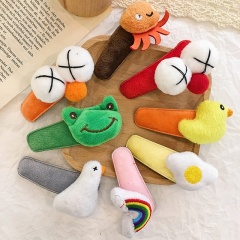 Cartoon animals drop shaped frog octopus little yellow duck bangs BB headdress baby hair pins clip Cartoon animals drop shaped frog octopus little yellow duck bangs BB headdress baby hair pins clip
