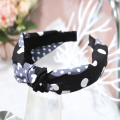 wholesale custom women girls makeup dot knot fabric headbands for daily