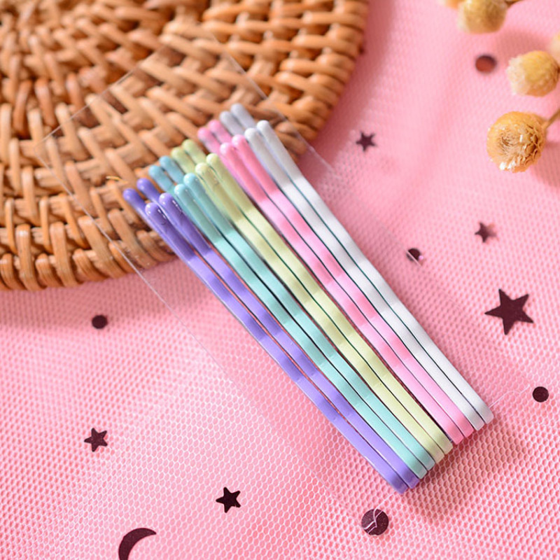 Wholesale rainbow accessories baby girl paint wavy hair pins bobby pin for women