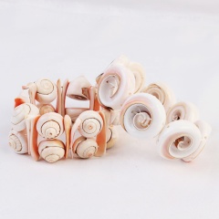 2020 new amazon ins fashion girls white handmade sea trumpet conch shell bracelets sea shell for women