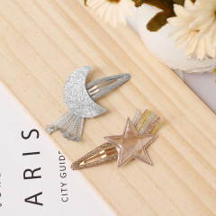 Hot star moon glitter bling hair clip child hair accessories barrettes