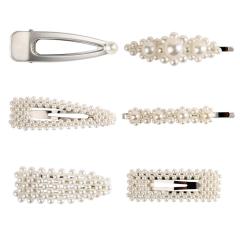 Women Geometric Shape wedding Metal Hair Accessories pear Hair Clips