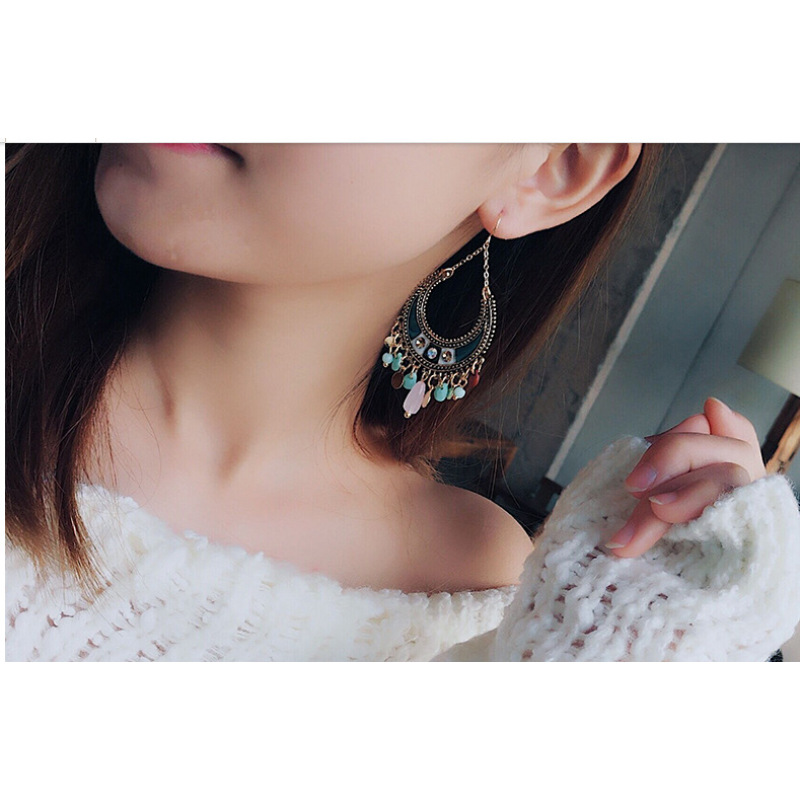 New Creative Vintga Ocean Wind Jewelry Women Earring Accessories Tassel Earrings New Creative Vintga Ocean Wind Jewelry Women Earring Accessories Tassel Earrings