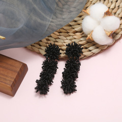 New style fashion folk-custom alloy benads long handmade earrings for women