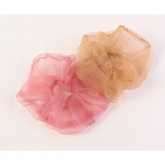 Summer Fashion Retro Transparent Organza Fairy Puffy Elastic Hair Scrunchies for Women