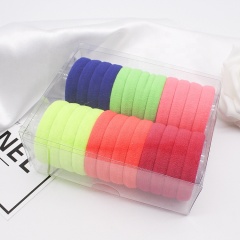 Candy colored wholesale hair accessories custom elastic hair tie boxed children's headwear hair tie for kid