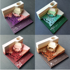 Custom gift cute design building Novelty Stick writing 3D Sticky Note Memo Pads