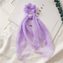 2020 spring and summer solid color large chiffon hair scrunchies for girls