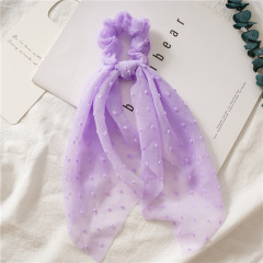 2020 spring and summer solid color large chiffon hair scrunchies for girls