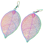 Exquisite wholesale new colorful women Fashion hollow leaf stainless steel earrings Exquisite wholesale new colorful women Fashion hollow leaf stainless steel earrings