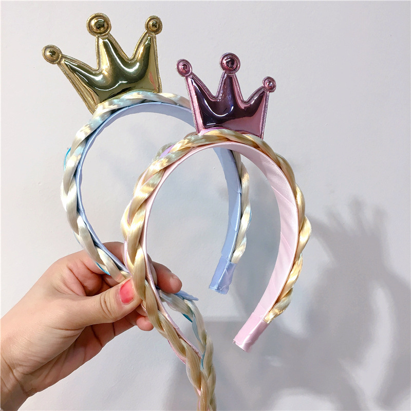 New Arrival Princess Child Party Cosplay Snowflake Crown Color Braided Hairband New Arrival Princess Child Party Cosplay Snowflake Crown Color Braided Hairband