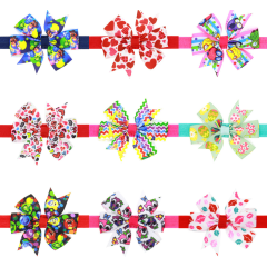 2020 Hot sale 24 color wave point bow knot hair bands for girls hair accessories
