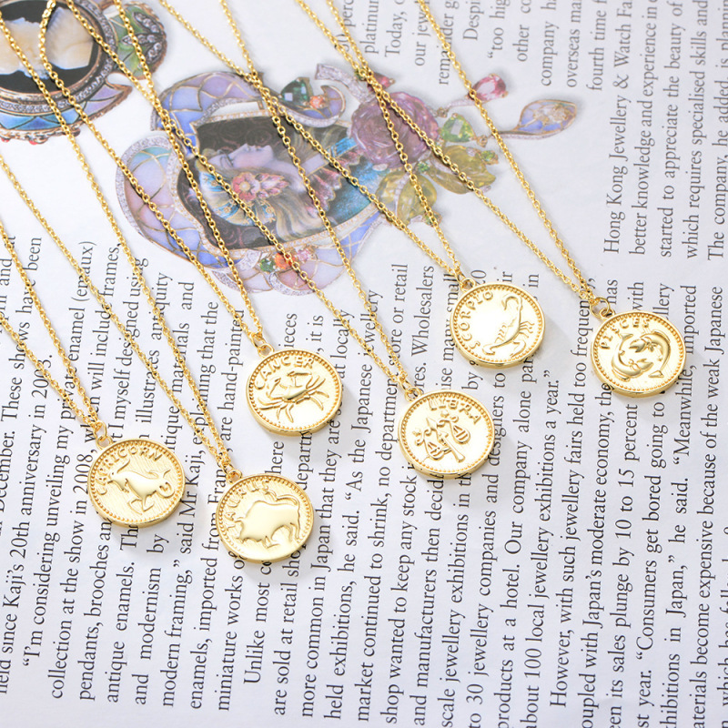 hot sale amazon ins girl women pendant gold circle 925 sterling silver necklace hot sale amazon ins girl women pendant gold circle 925 sterling silver necklace